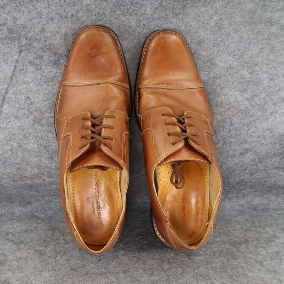 Sandro Moscoloni Shoes Mens 11 Oxford Cap Toe Classic Leather Dress Formal Brown - Picture 5 of 14
